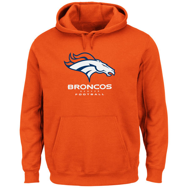 Men Denver Broncos Critical Victory Pullover Hoodie Orange